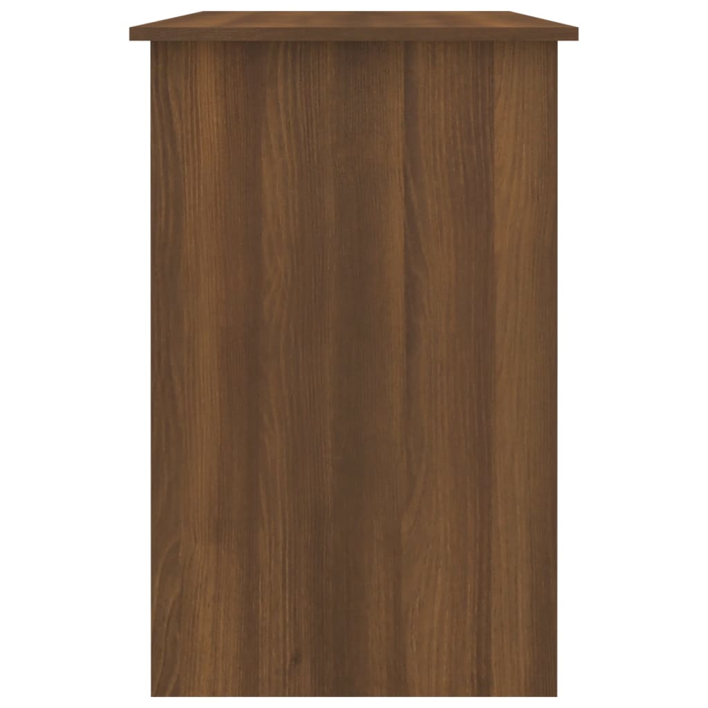 Secretária Woki com 1 Gaveta e Porta de 100 cm - Castanho - Design Moderno