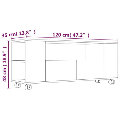 Móvel de TV 120x35x48 cm derivados de madeira cinzento sonoma