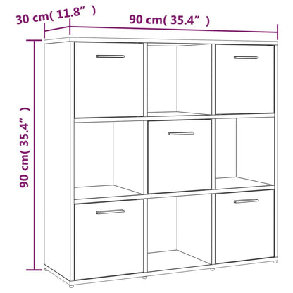 Estante 90x30x90 cm derivados de madeira cinzento sonoma