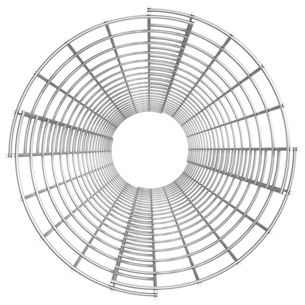 Canteiro elevado/cesto gabião circular 3pcs Ø30x200cm aço galv.