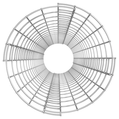 Canteiro elevado/cesto gabião circular 3pcs Ø30x200cm aço galv.