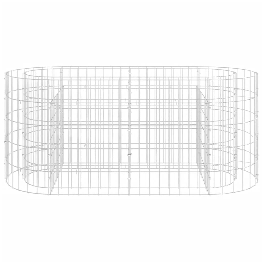 Canteiro elevado/cesto gabião 120x50x50 cm ferro galvanizado