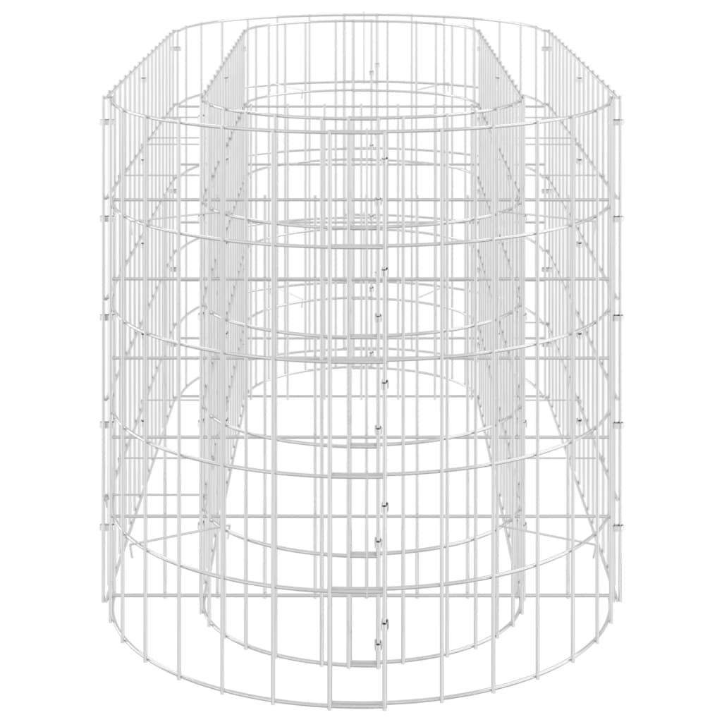 Canteiro elevado/cesto gabião 120x50x50 cm ferro galvanizado