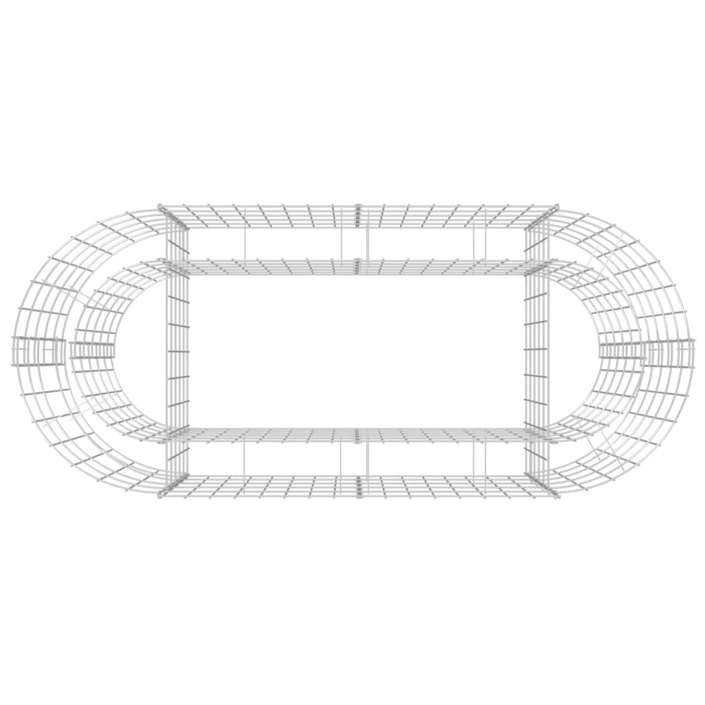 Canteiro elevado/cesto gabião 120x50x50 cm ferro galvanizado