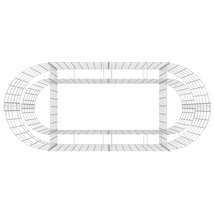 Canteiro elevado/cesto gabião 120x50x50 cm ferro galvanizado