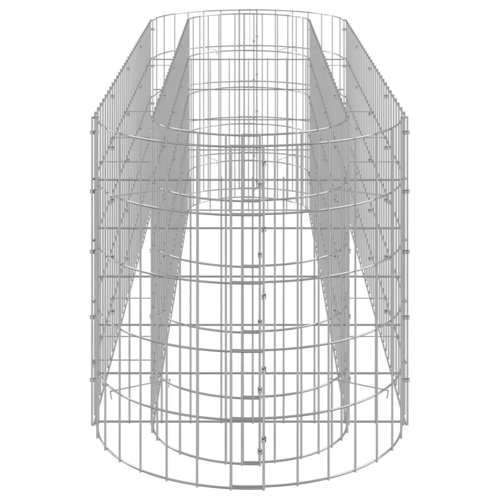 Canteiro elevado/cesto gabião 190x50x50 cm ferro galvanizado