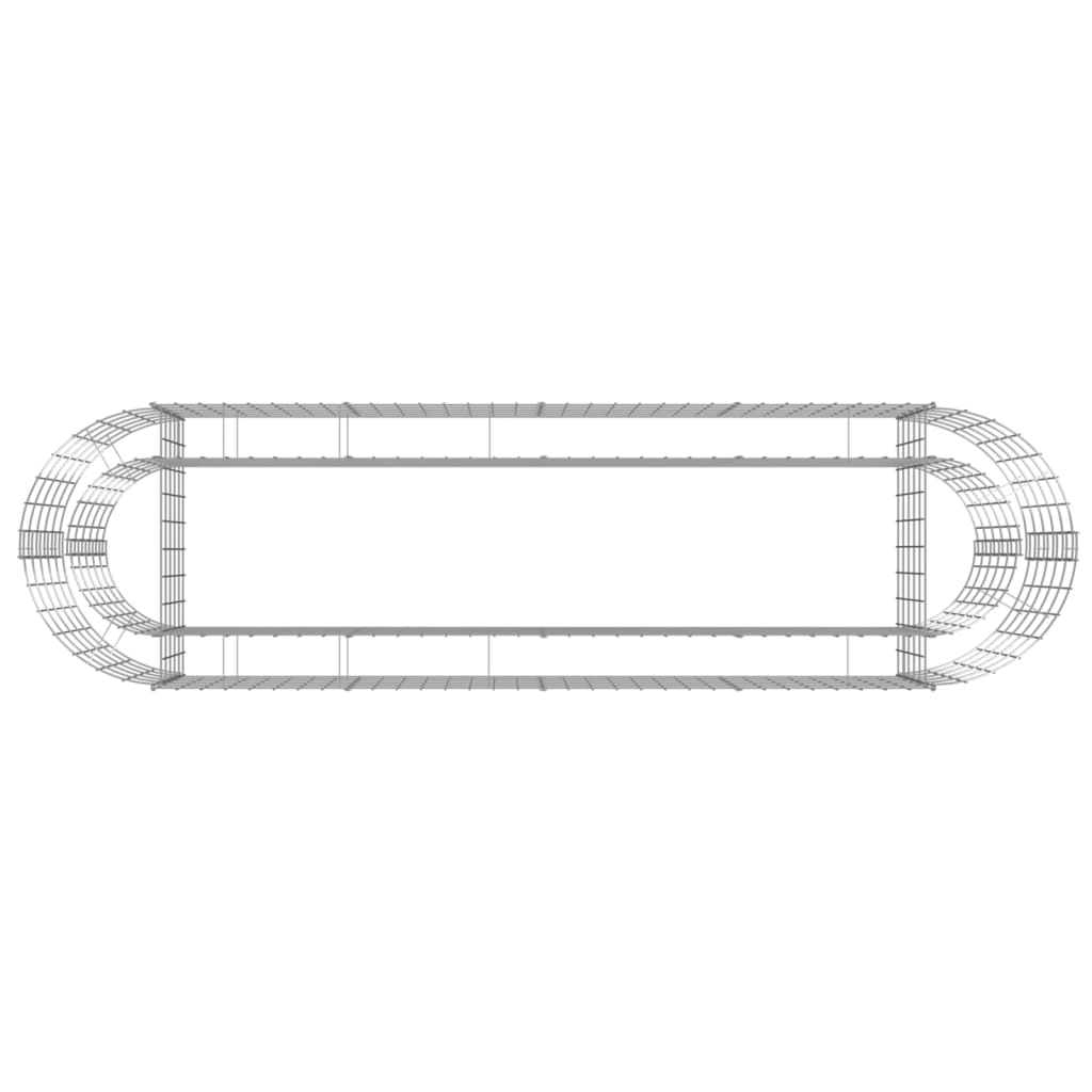 Canteiro elevado/cesto gabião 190x50x50 cm ferro galvanizado