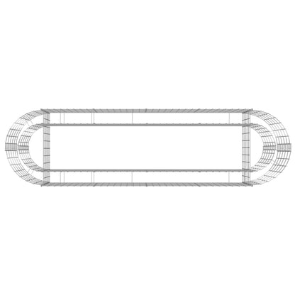 Canteiro elevado/cesto gabião 190x50x50 cm ferro galvanizado