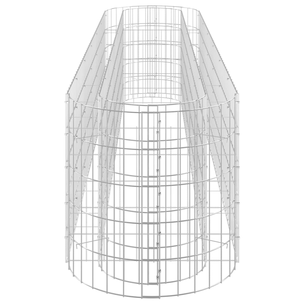 Canteiro elevado/cesto gabião 260x50x50 cm ferro galvanizado