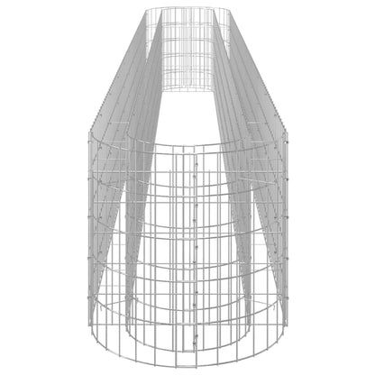 Canteiro elevado/cesto gabião 400x50x50 cm ferro galvanizado