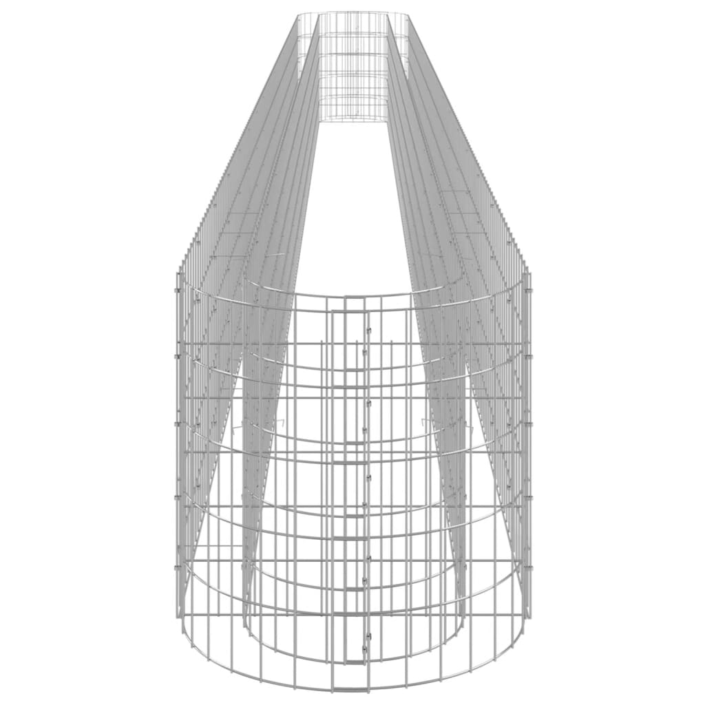 Canteiro elevado/cesto gabião 610x50x50 cm ferro galvanizado