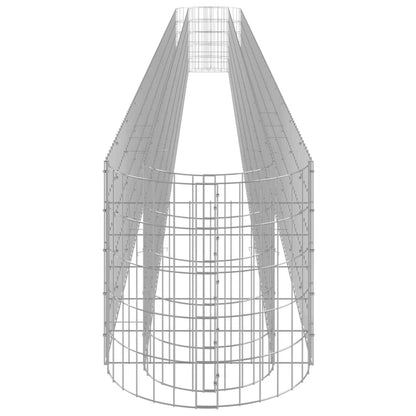 Canteiro elevado/cesto gabião 610x50x50 cm ferro galvanizado