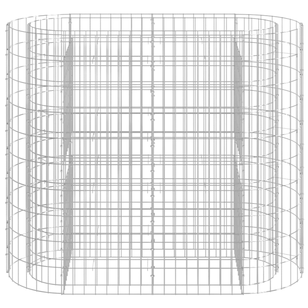 Canteiro elevado/cesto gabião 120x50x100 cm ferro galvanizado