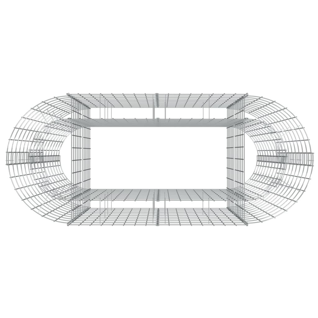 Canteiro elevado/cesto gabião 120x50x100 cm ferro galvanizado