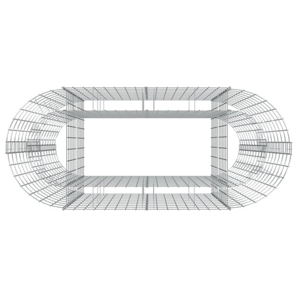 Canteiro elevado/cesto gabião 120x50x100 cm ferro galvanizado