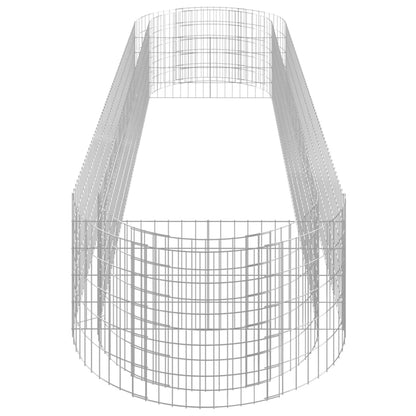 Canteiro elevado/cesto gabião 400x100x50 cm ferro galvanizado