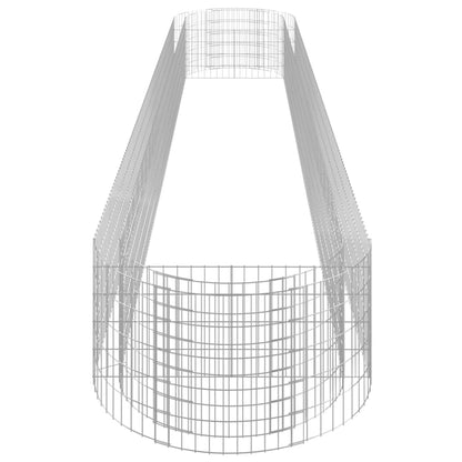 Canteiro elevado/cesto gabião 600x100x50 cm ferro galvanizado