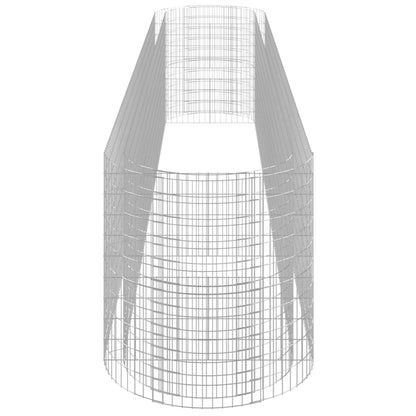 Canteiro elevado/cesto gabião 600x100x100 cm ferro galvanizado