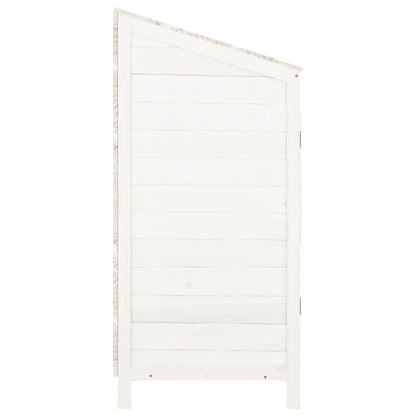 Abrigo de jardim 55x52x112 cm madeira de abeto maciça branco