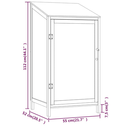 Abrigo de jardim 55x52x112 cm madeira de abeto maciça branco