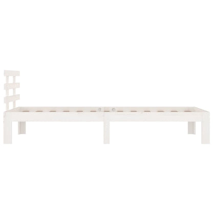 Estrutura de cama 90x200 cm madeira maciça branco