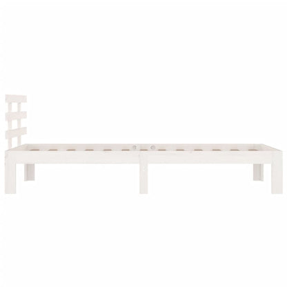 Estrutura de cama 100x200 cm madeira maciça branco