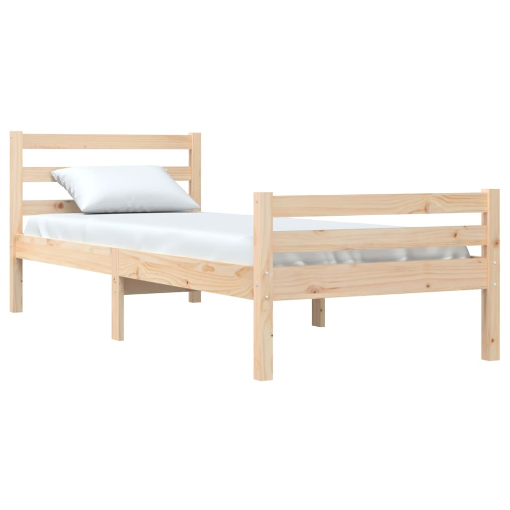 Estrutura de cama pequena solteiro 75x190 cm madeira maciça