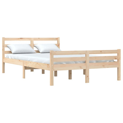 Estrutura de cama casal 135x190 cm madeira maciça