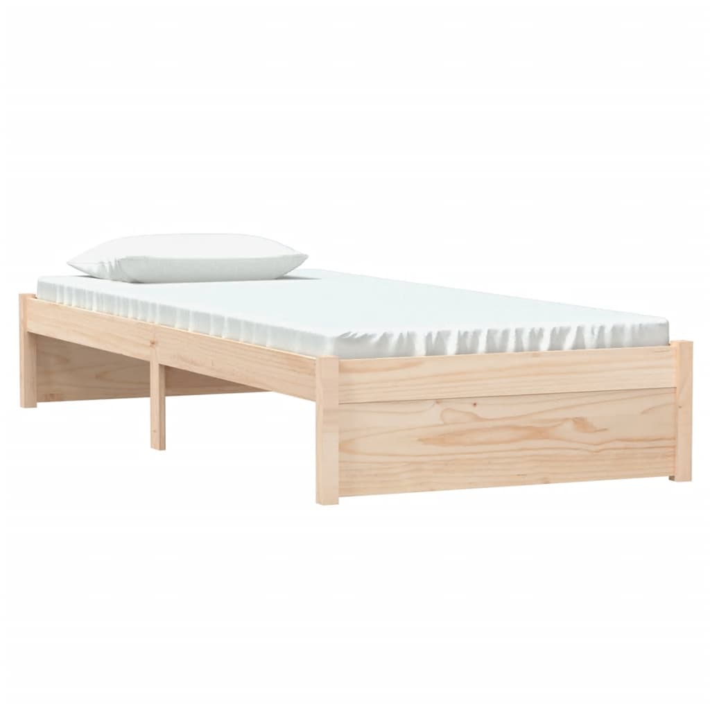 Estrutura de cama pequena solteiro 75x190 cm madeira maciça