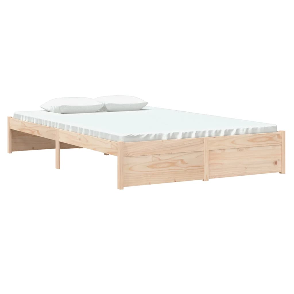 Estrutura de cama pequena casal 120x190 cm pinho maciço