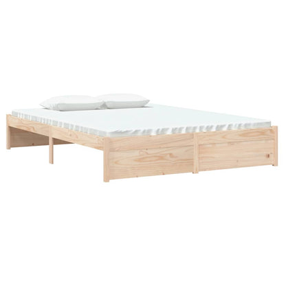 Estrutura de cama casal 135x190 cm madeira maciça