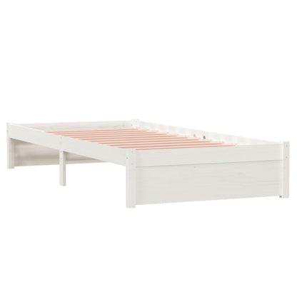 Estrutura de cama 90x200 cm madeira maciça branco