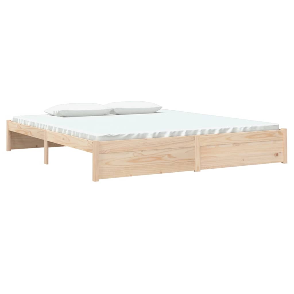 Estrutura de cama super king 180x200 cm madeira maciça