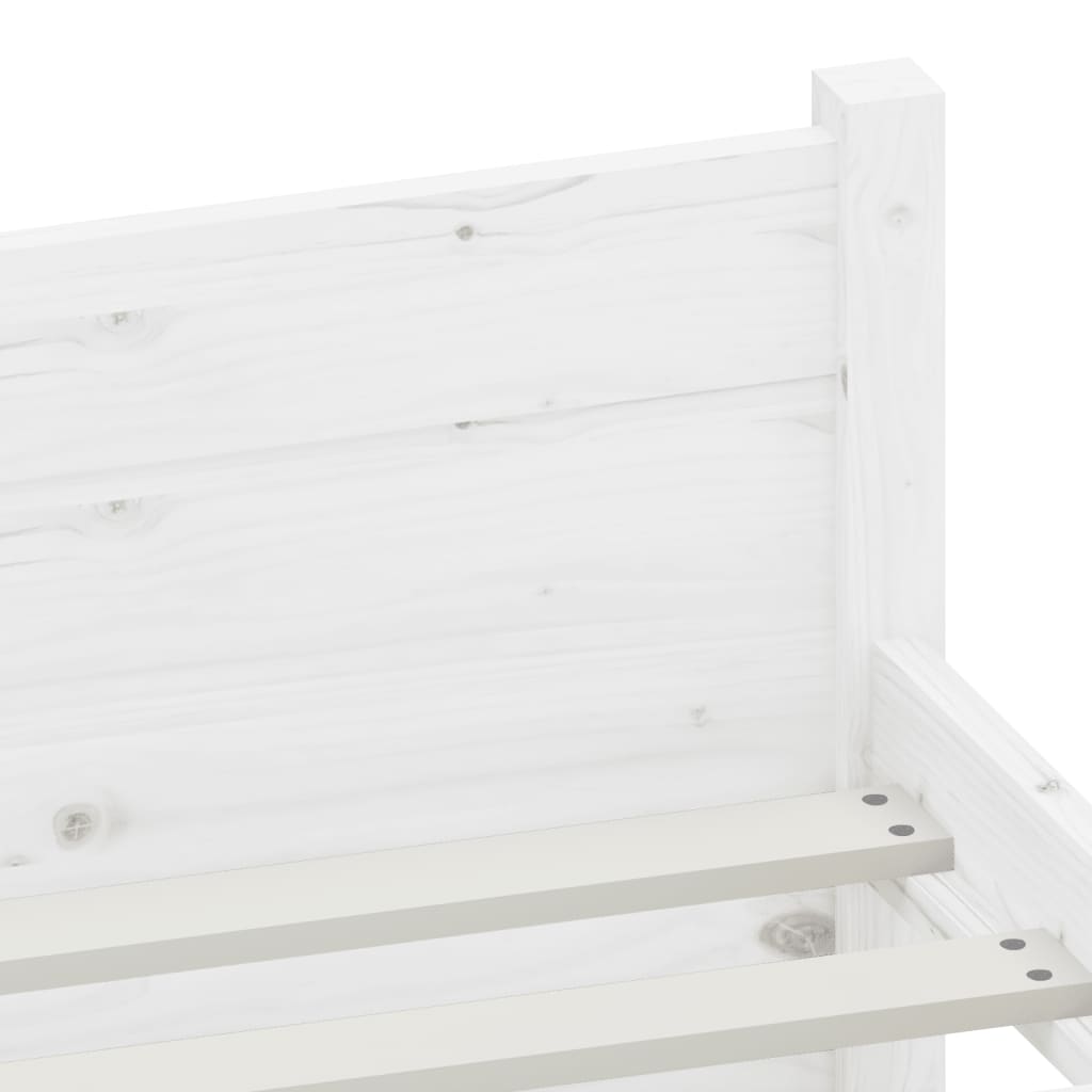 Estrutura cama pequena solteiro 75x190 cm madeira maciça branco