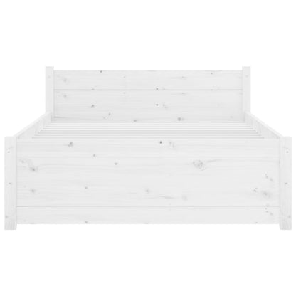 Estrutura de cama 90x200 cm madeira maciça branco