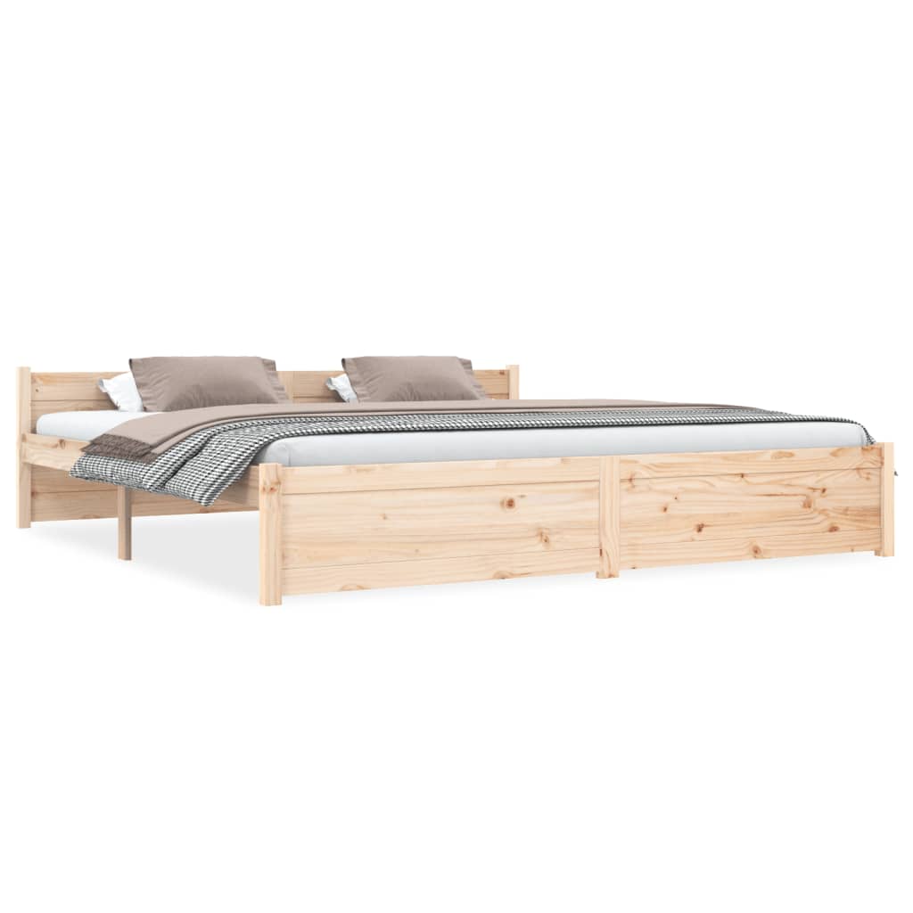 Estrutura de cama super king 180x200 cm madeira maciça