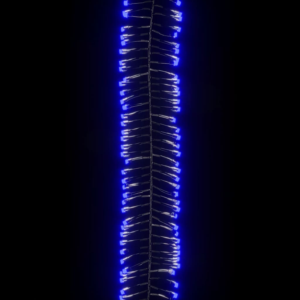 Cordão de luzes agrupadas 1000 luzes LED 11 m PVC azul