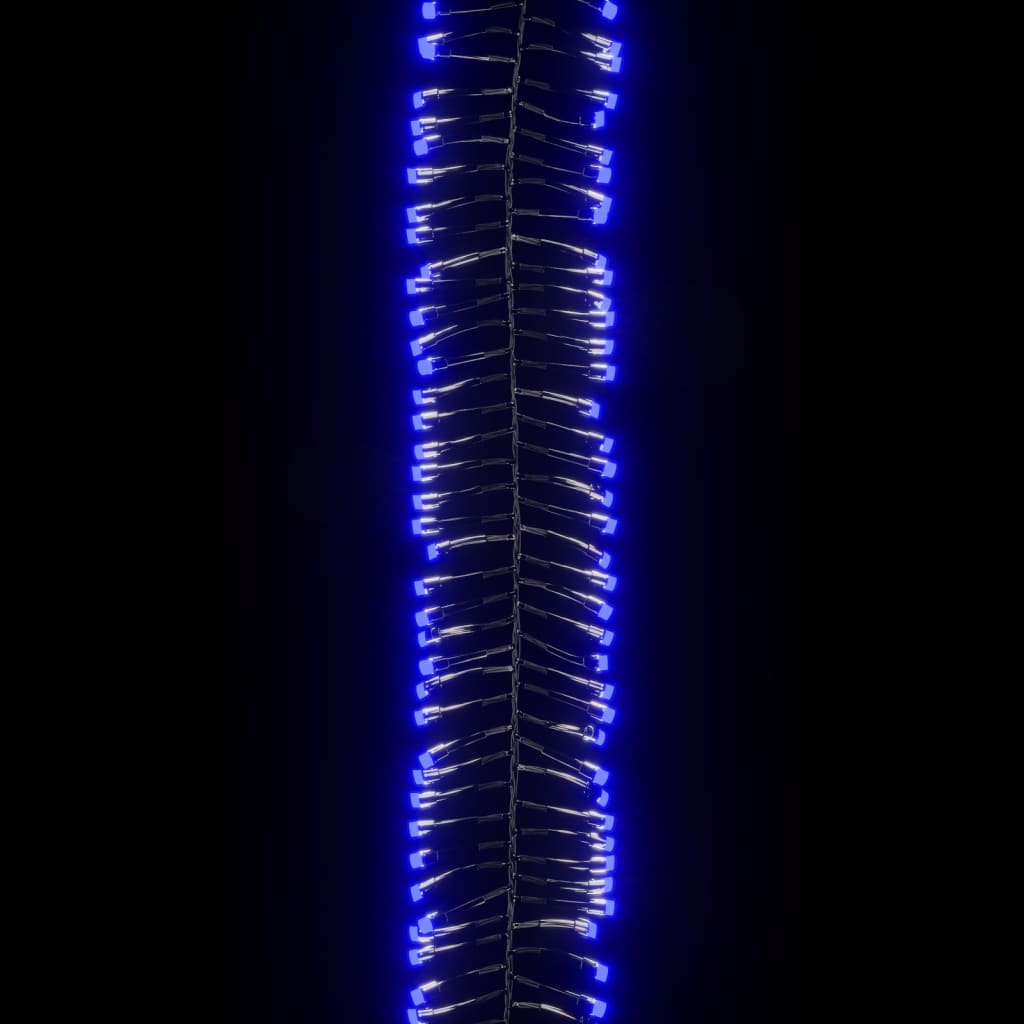 Cordão de luzes agrupadas 2000 luzes LED 17 m PVC azul