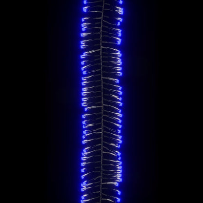 Cordão de luzes agrupadas 2000 luzes LED 17 m PVC azul