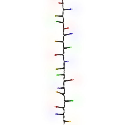 Cordão de luzes compacto 400 luzes LED 13 m PVC multicolorido