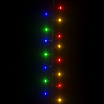 Cordão de luzes compacto 400 luzes LED 13 m PVC multicolorido