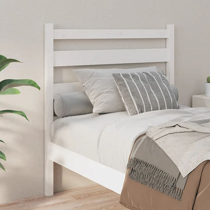 Cabeceira de cama 96x4x100 cm pinho maciço branco