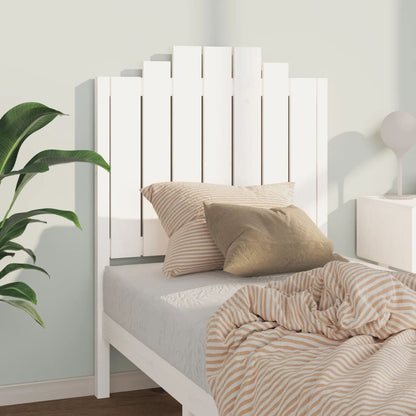 Cabeceira de cama 81x4x110 cm pinho maciço branco