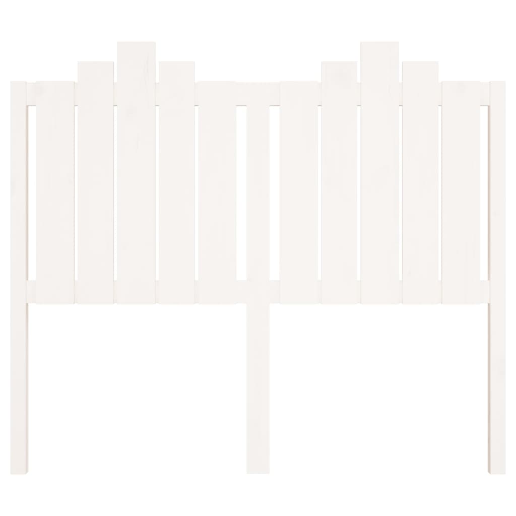 Cabeceira de cama 126x4x110 cm pinho maciço branco