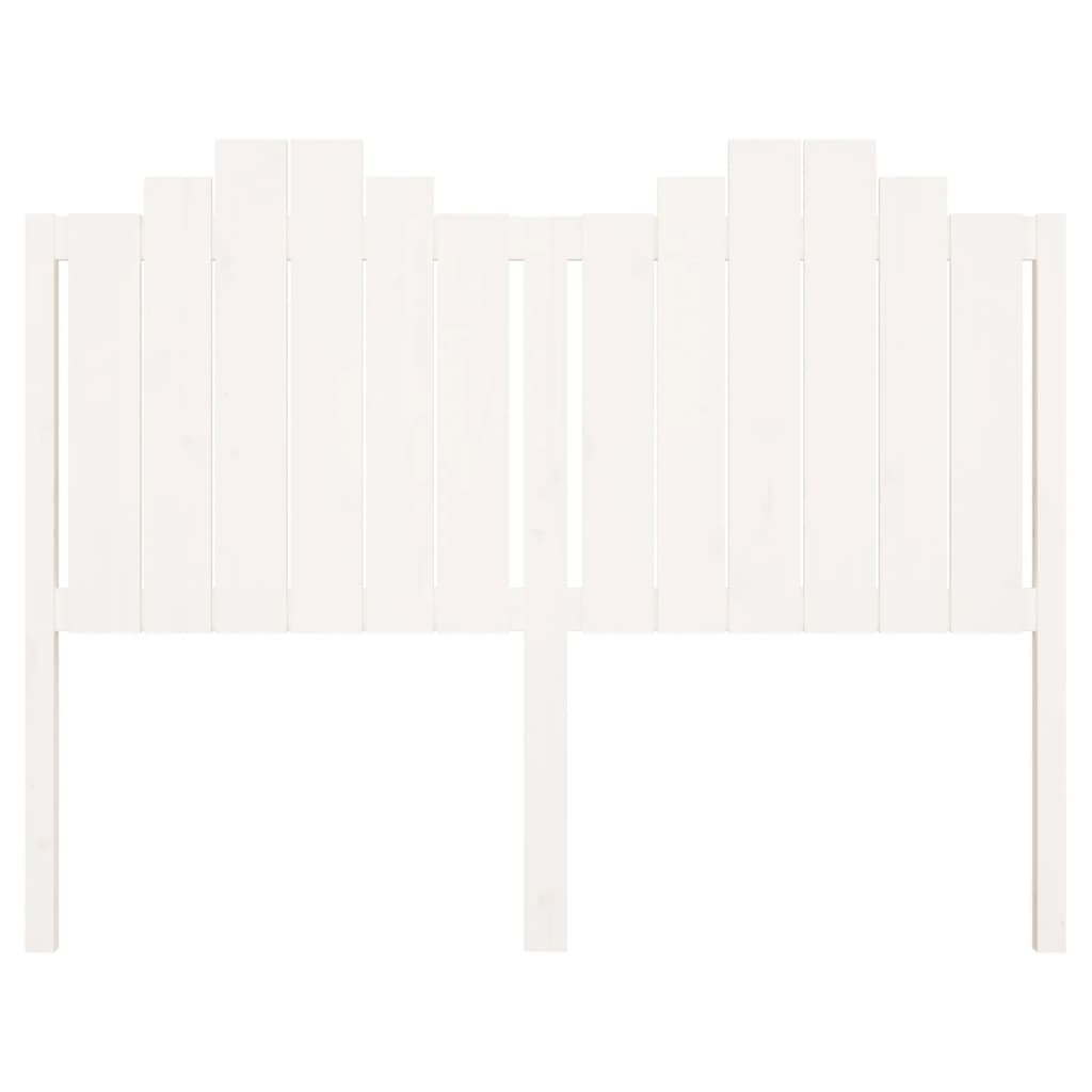 Cabeceira de cama 141x4x110 cm pinho maciço branco