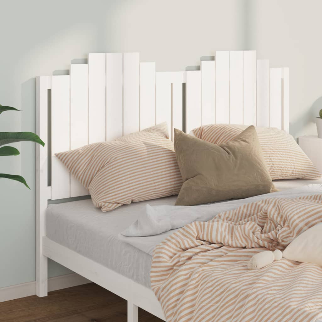 Cabeceira de cama 156x4x110 cm pinho maciço branco