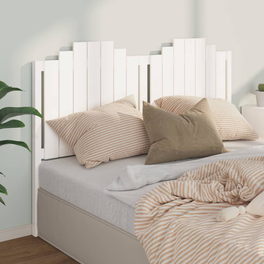 Cabeceira de cama 156x4x110 cm pinho maciço branco