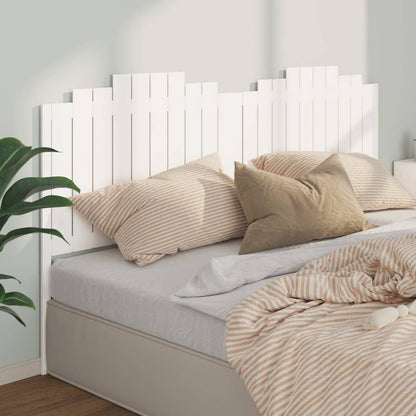 Cabeceira de cama 206x4x110 cm pinho maciço branco