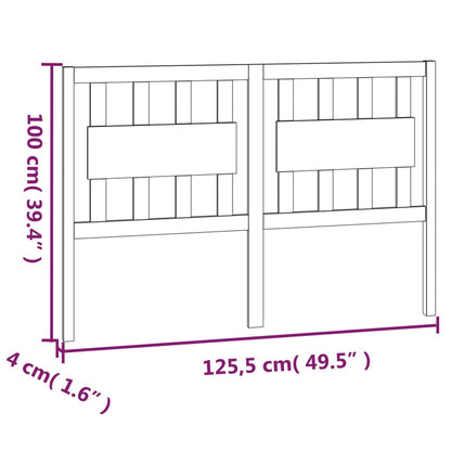 Cabeceira de cama 125,5x4x100 cm pinho maciço castanho mel