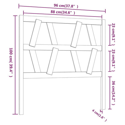 Cabeceira de cama 96x4x100 cm pinho maciço